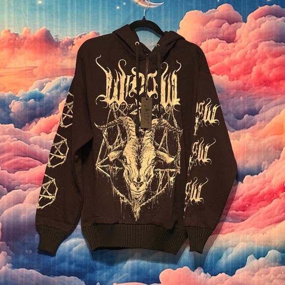 Widow for Dolls Kill Black Graphic Hoodie - Picture 1 of 3